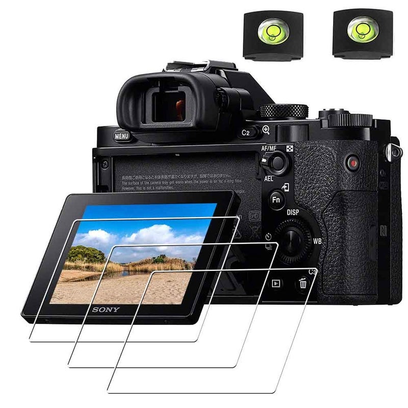 ULBTER A1 Screen Protector for Sony Alpha 1 / A1 Camera & Hot Shoe Cover 0.3mm 9H Hardness Tempered Glass Anti-Scrach Anti-Fingerprint Anti-Bubble [3+2 Pack] - Image 1